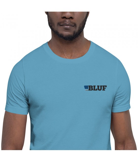Unisex t-shirt, black BLUF logo