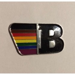 BLUF Pride badge with pin & clasp fixing